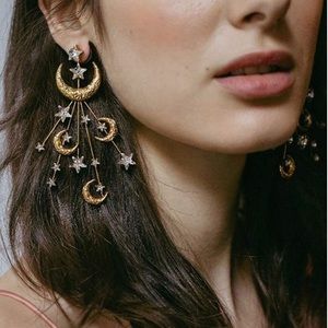 Celestial Night Moon & Stars Earrings